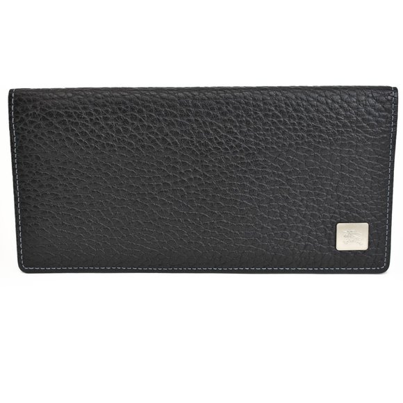 Burberry Black, Leather & "Prorsum Knight" Logo Folding Wallet (VG) - Picture 1 of 8